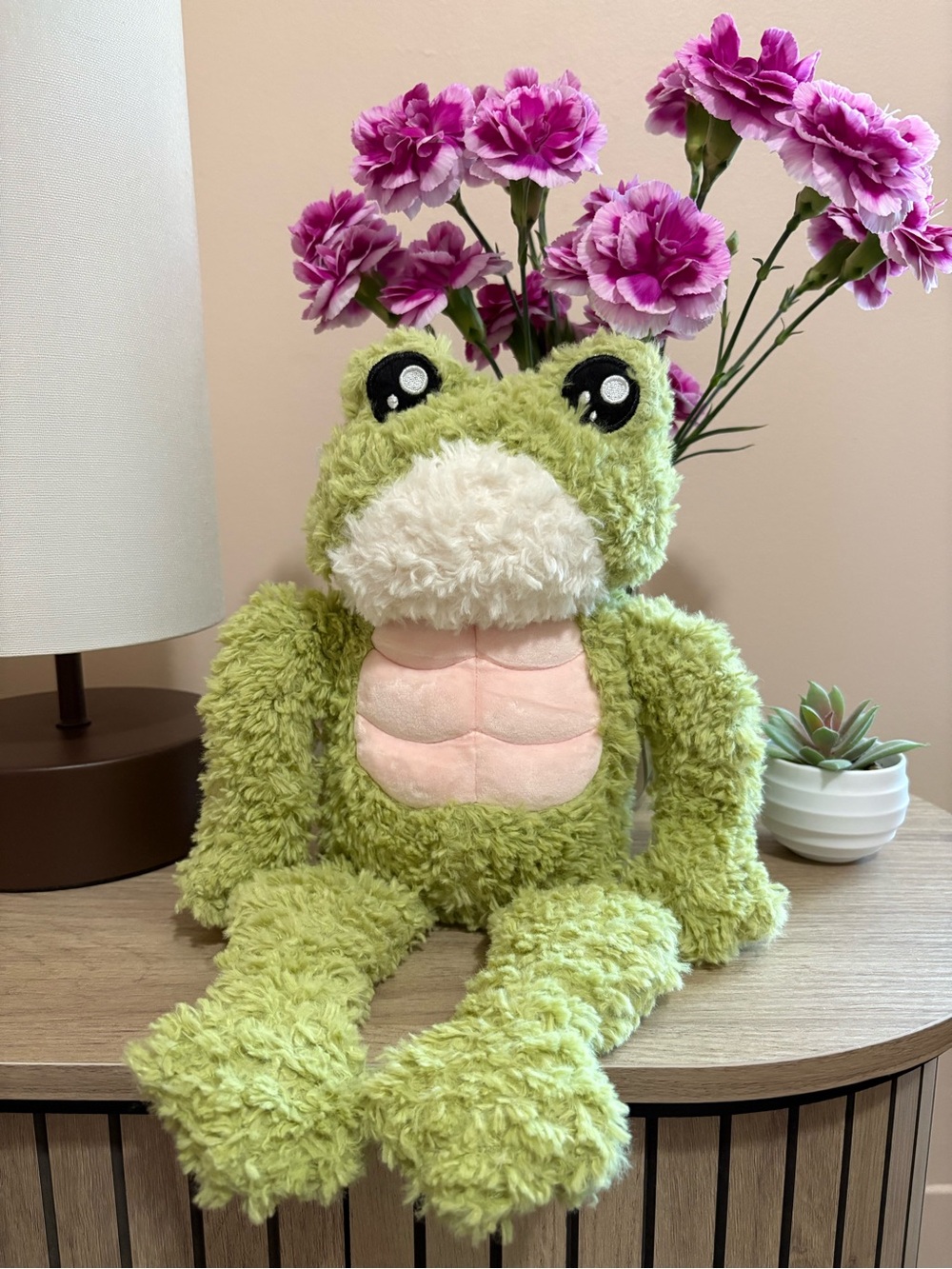 Plush Muscle Abs Frog Small Plush Toy - Green - New